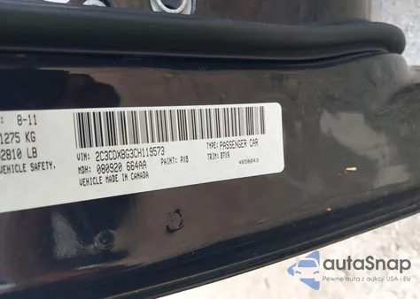 2012 Dodge Charger Se from USA, damaged, VIN 2C3CDXBG3CH119573